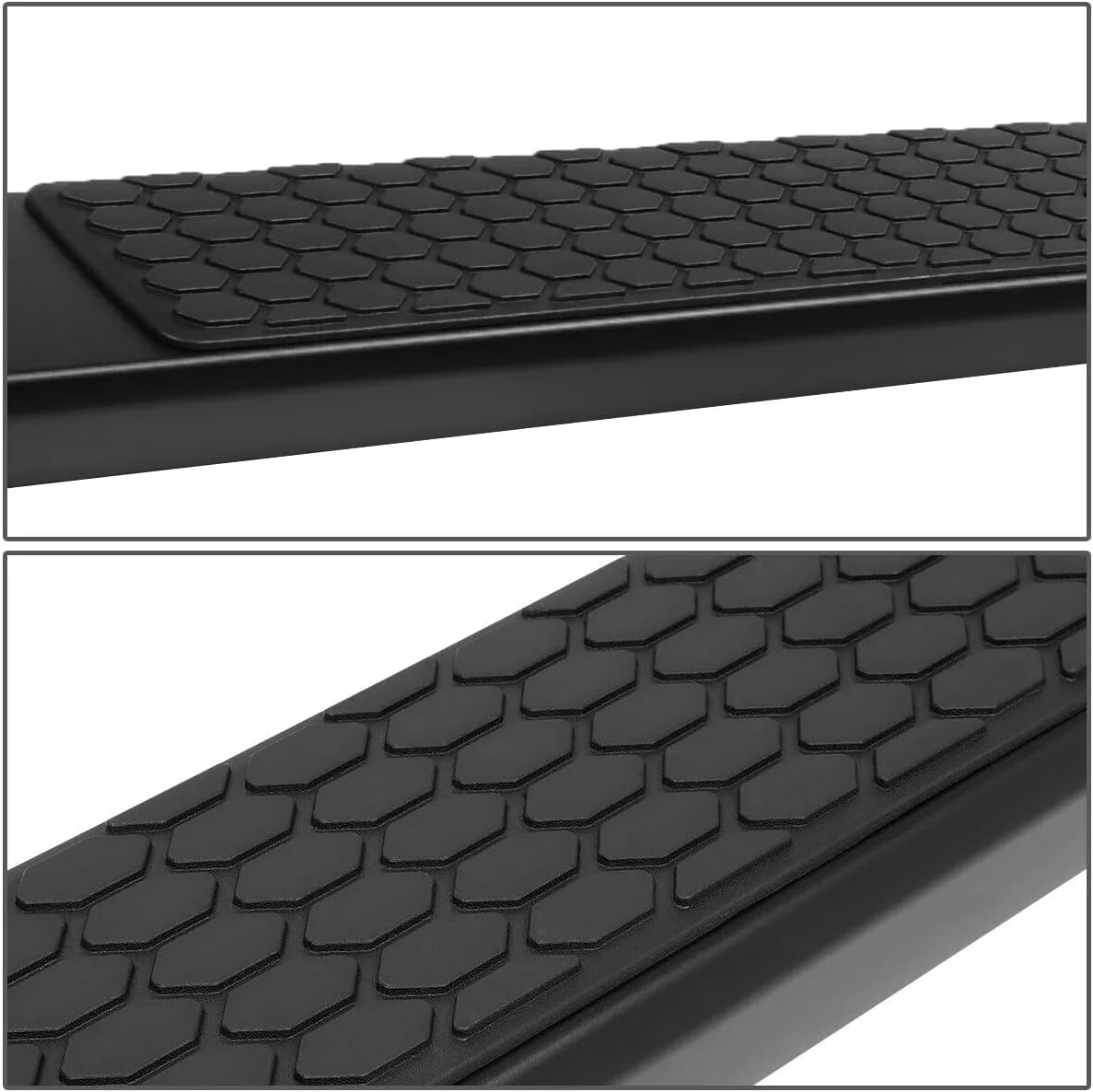 2Pcs Fixed Running Boards Side Steps Foot Protector Bar with Brackets Black Fits for Dodge Ram 2013-2018