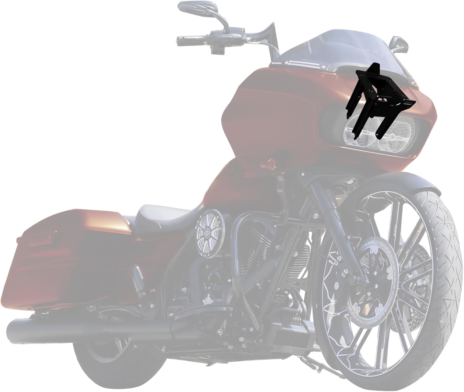 Black Motorcycle Fairing Support Inner Bracket, Front Inner Fairing Mount Compatible with Harley Touring Road Glide FLTR 2014-2023