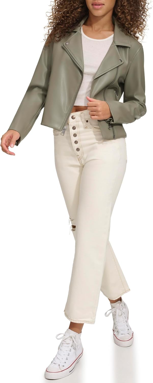 Levi's womens Smooth Faux Leather Moto (Standard and Plus Sizes) - Image 6