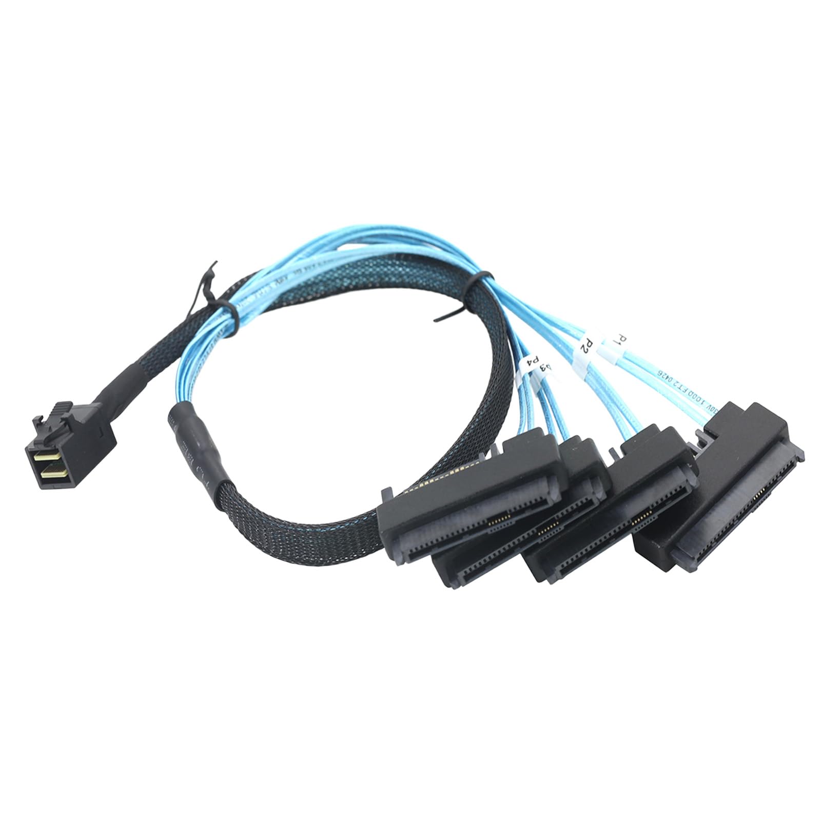 Kabel SFF-8643 na 4-kanałowy 29-pinowy SFF8482 12 Gb/s z kontrolerem złącza zasilania 15-pinowy do dysku twardego serwera