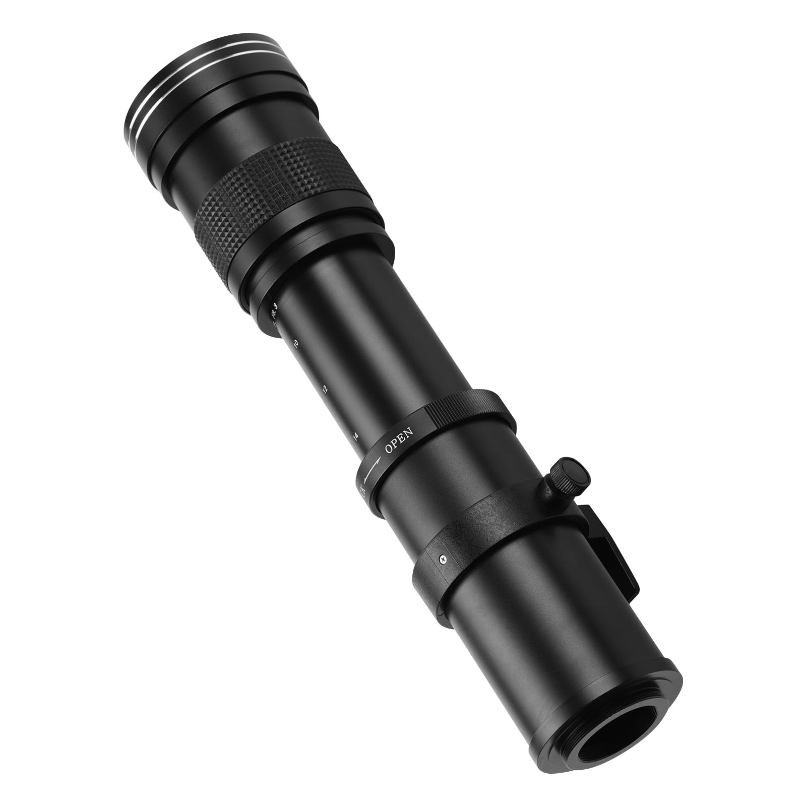 Matybobe Teleobiettivo Zoom Obiettivo Super Teleobiettivo Zoom Fotocamera 420-800mm Messa a Fuoco Manuale F8.3-16 Attacco a T Filettatura Multistrato 1/4 per Fotocamere DSLR (Nera)