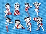 Laliva 8pcs Mixed Silver Tone Filigree Lovely Betty Boop Pendant Charm/Finding,DIY Accessory Jewelry Making