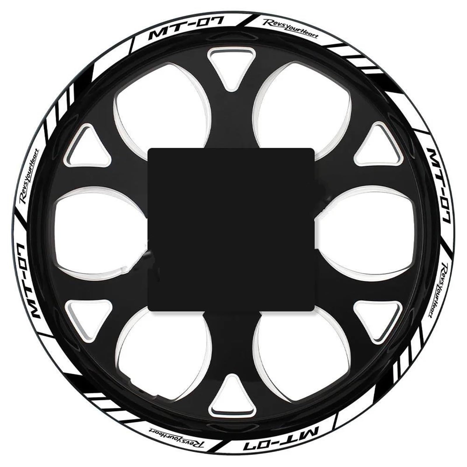 Reflective Motorcycle Wheel Sticker Hub Decals Rim Stripe Tape for Yamaha MT07 MT-07 Mt 07(Color1)