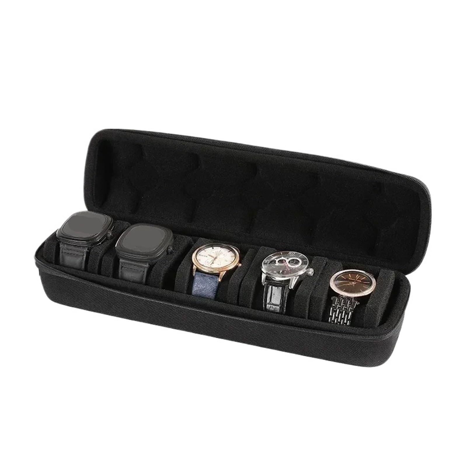 EKalgretrA Watch Case Watch Storage Box Organizer for Men Women Travel Case Portable Display Holder for Wristwatches Smart Watches
