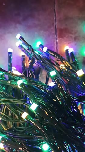 BrizLabs Christmas Lights Indoor 200 LEDs 20M, Outdoor Light Chain 8 Modes String Lights Waterproof LED Fairy Lights for Party Birthdays Events Tree Garden Decorations (Cool White
