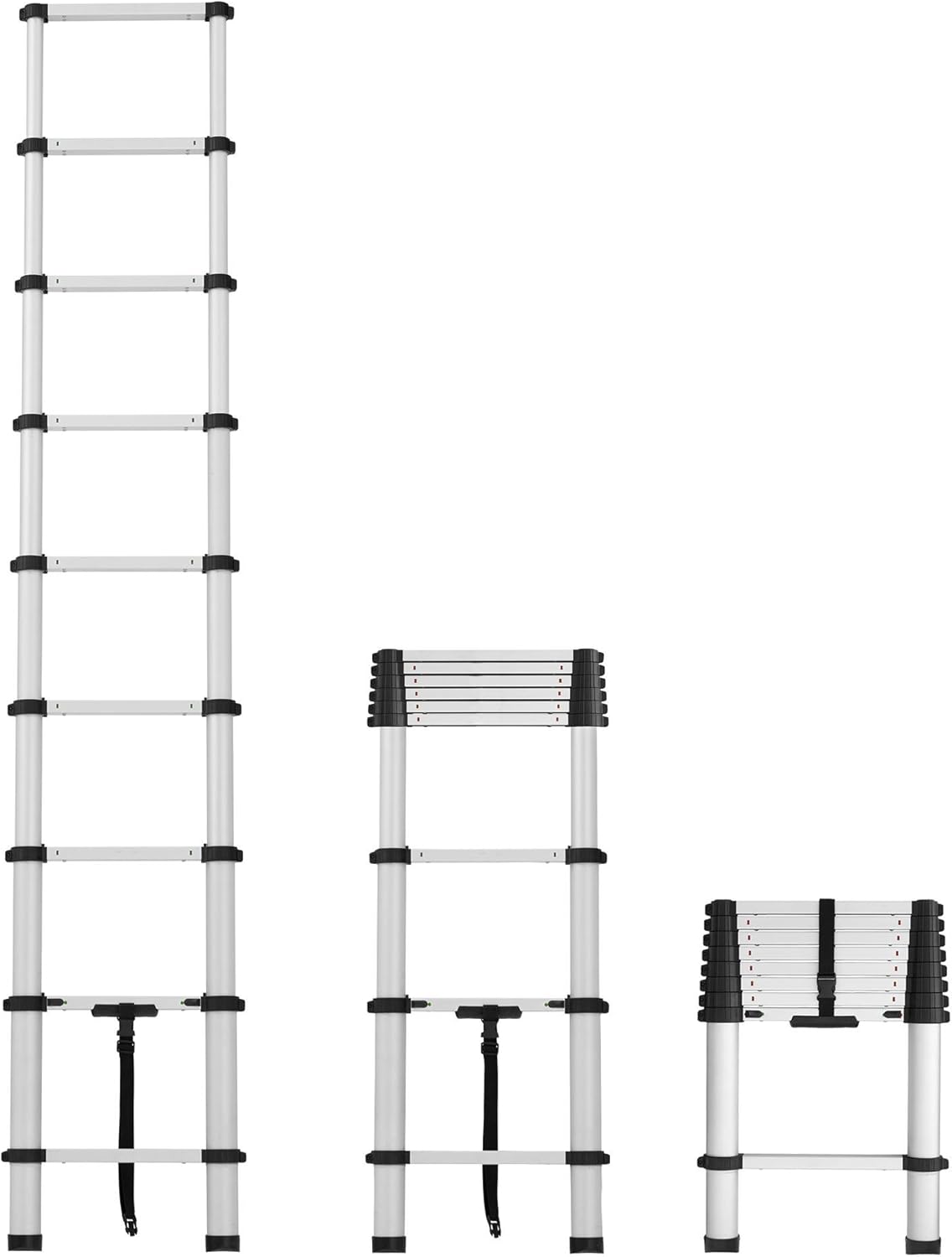 Cosco 20309T1ASE Smartclose Telescoping Aluminum Ladder, (300-Pound Capacity, 8.5 ft. ladder with 12 ft. Max Reach) - - 