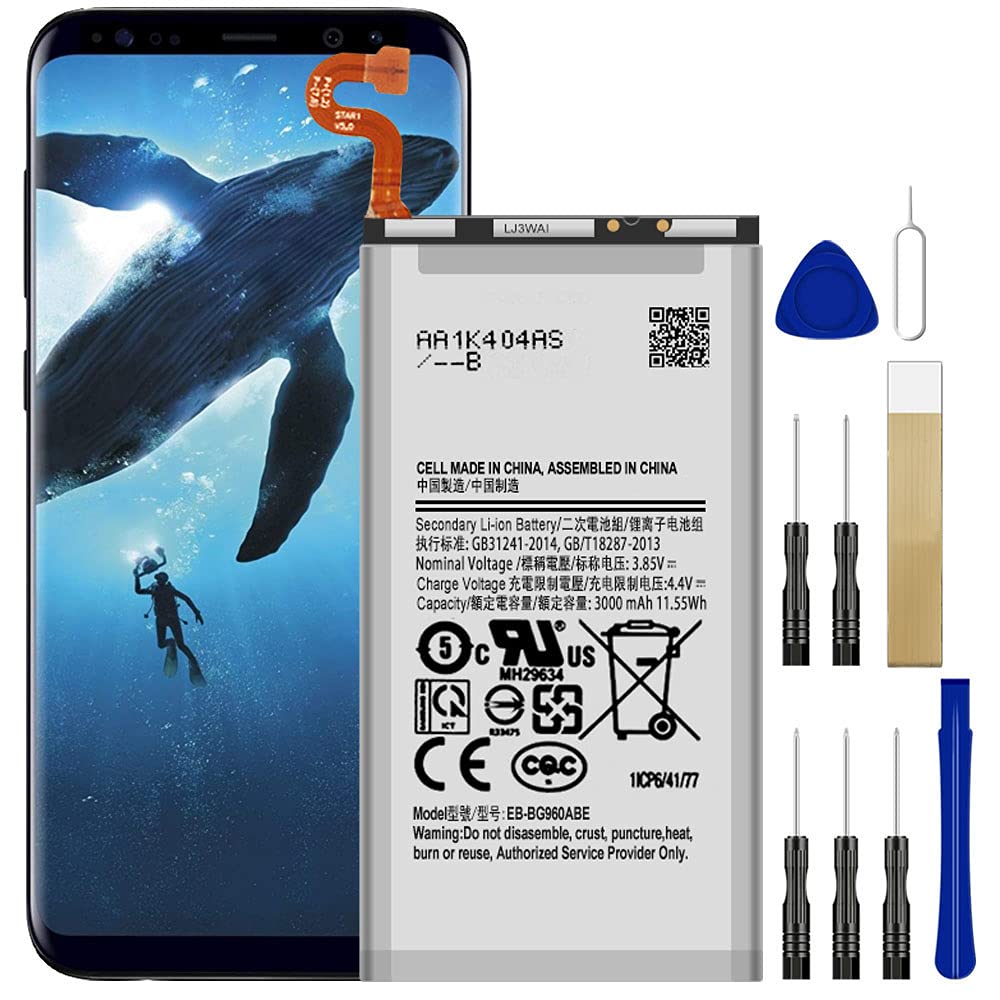 Replacement Battery EB-BG960ABE EB-BG960ABA for Live Demo Samsung Galaxy S9 SM-G960XU Battery Free Adhesive Tool