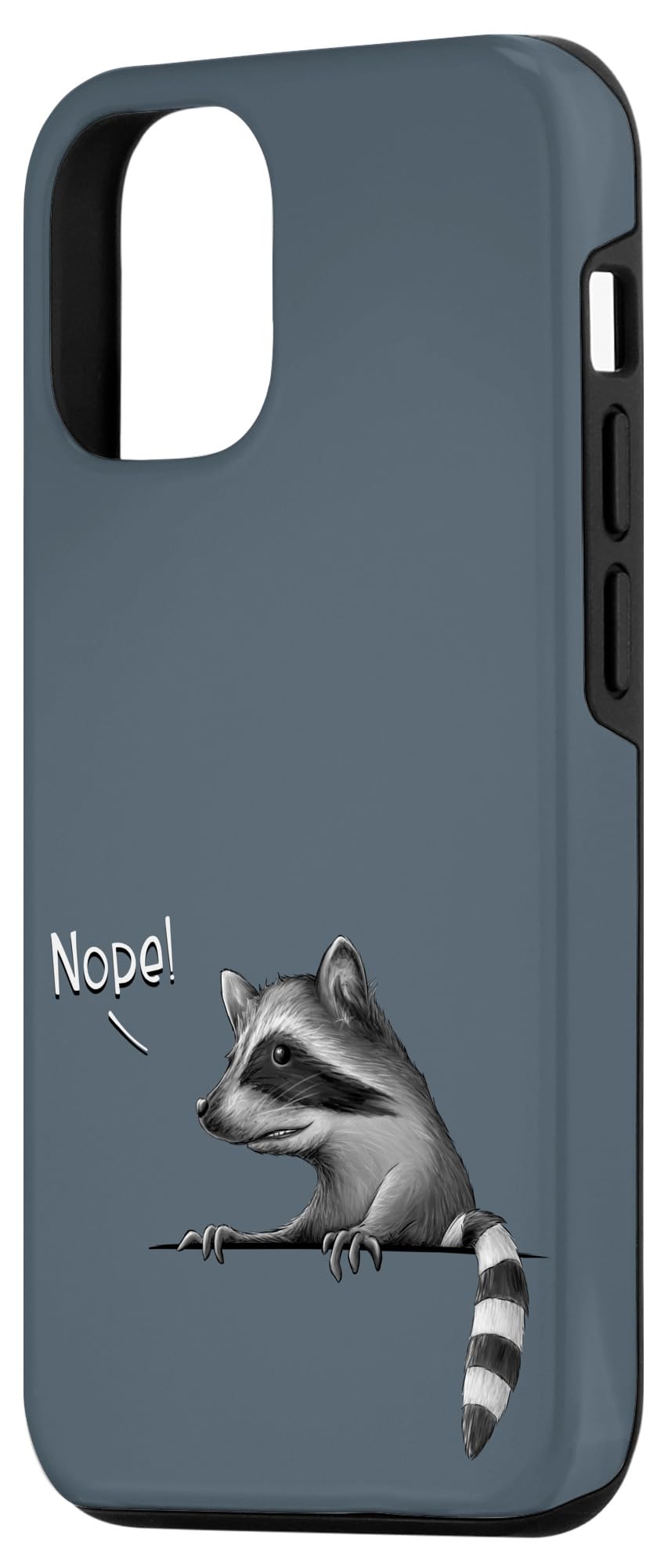 iPhone 15 Nope! Funny Cheeky Cute Raccoon Sarcastic Trash Panda Case - Image 2