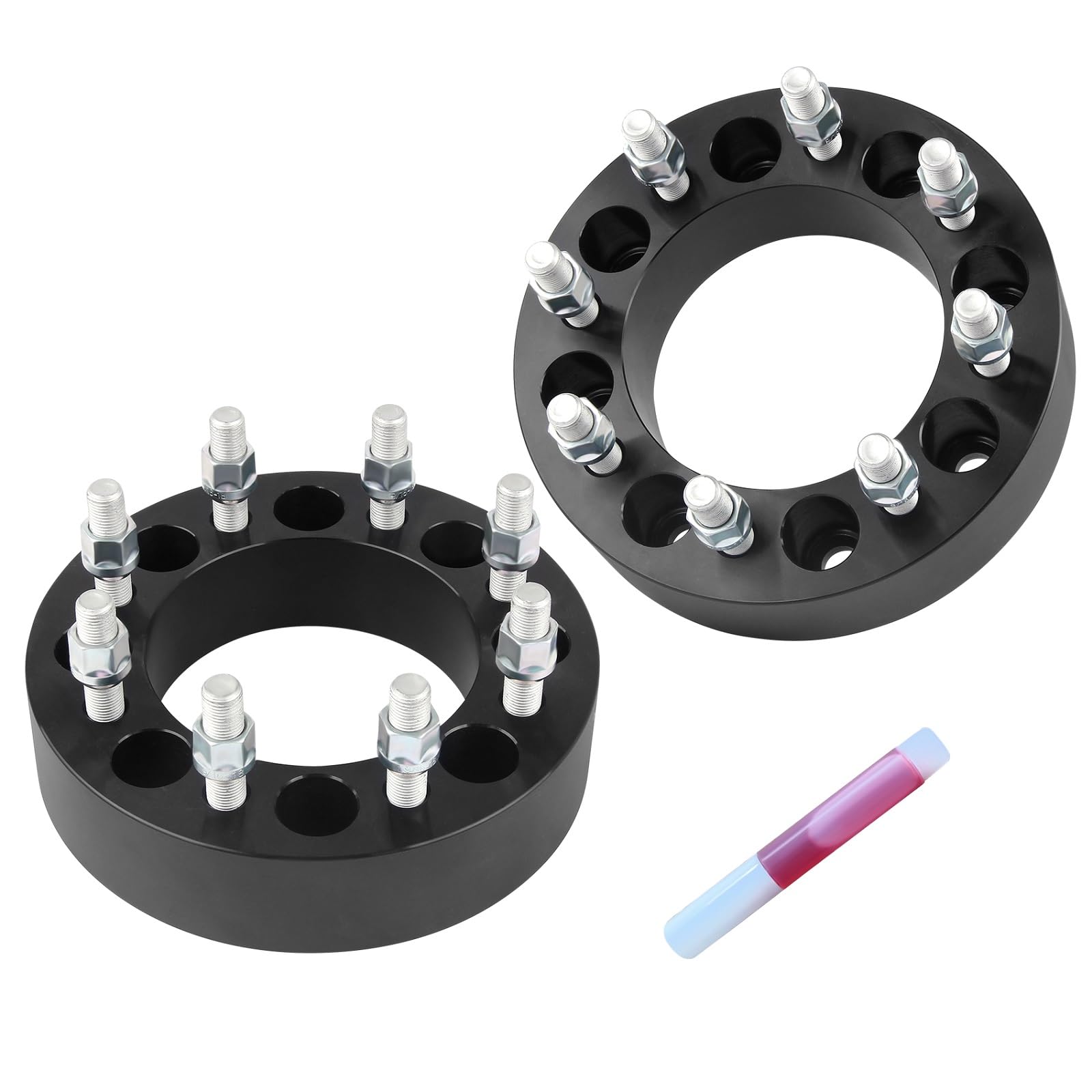 2 Stück 5,1 cm geschmiedete Spurverbreiterungen – 8 x 165,1 mm 8 Lug mit 126,15 mm Mittelbohrung – Schwerlast-LKW-Legierung Nabenzentrisches Abstandshalter Kit für Pickup
