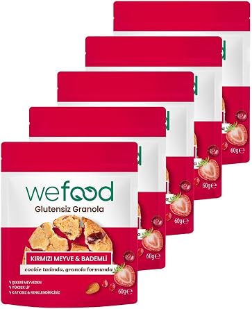 Wefood Gluten Free Granola Bites Red Fruit & Almond 60g 3 pack