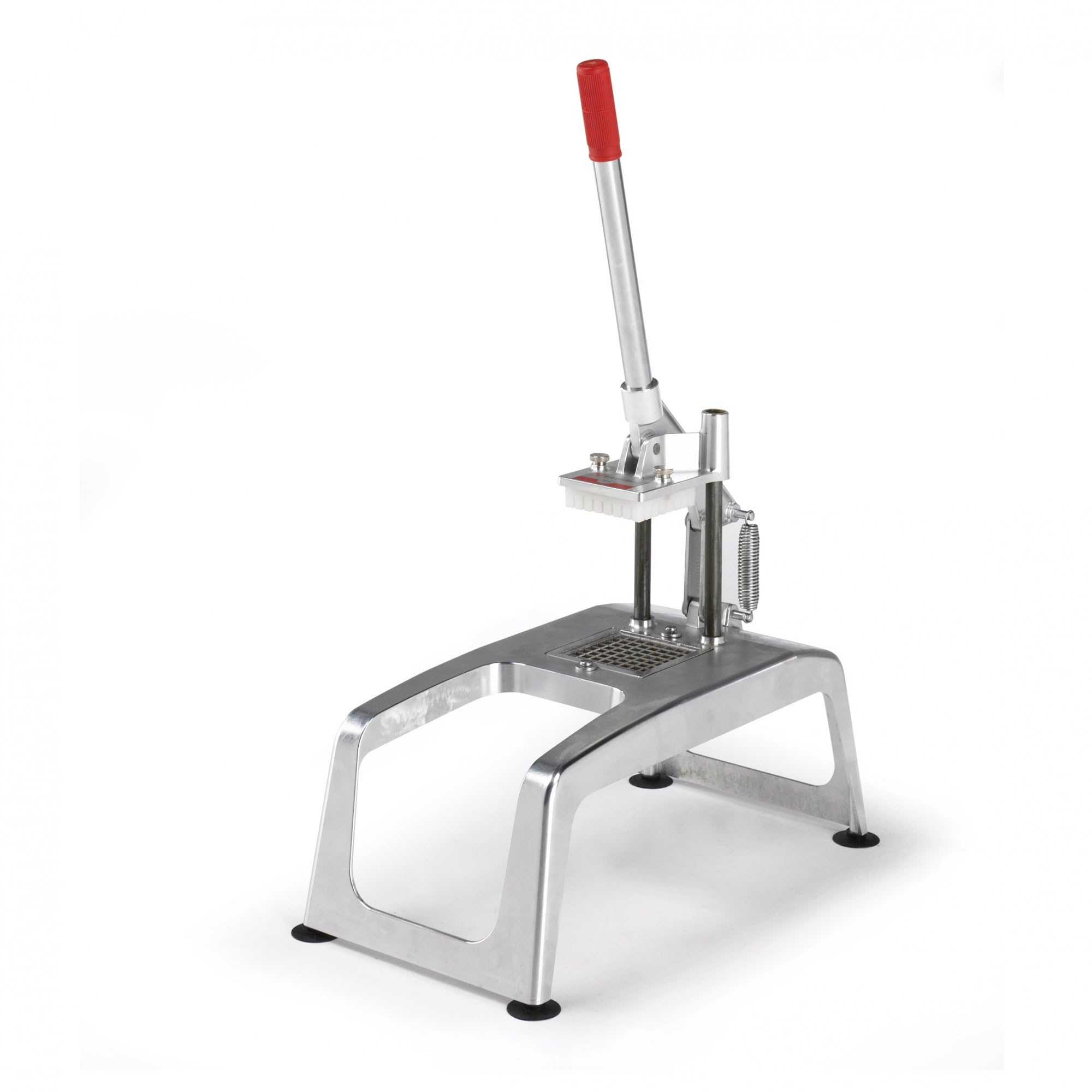 YOMMAK Cortador Manual de Patatas Industrial Profesional Multifuncional Mandolina de Cocina de aluminio anonizado, Picadora Manual Hostelería, Se Suministra con el Corte de 10 * 10