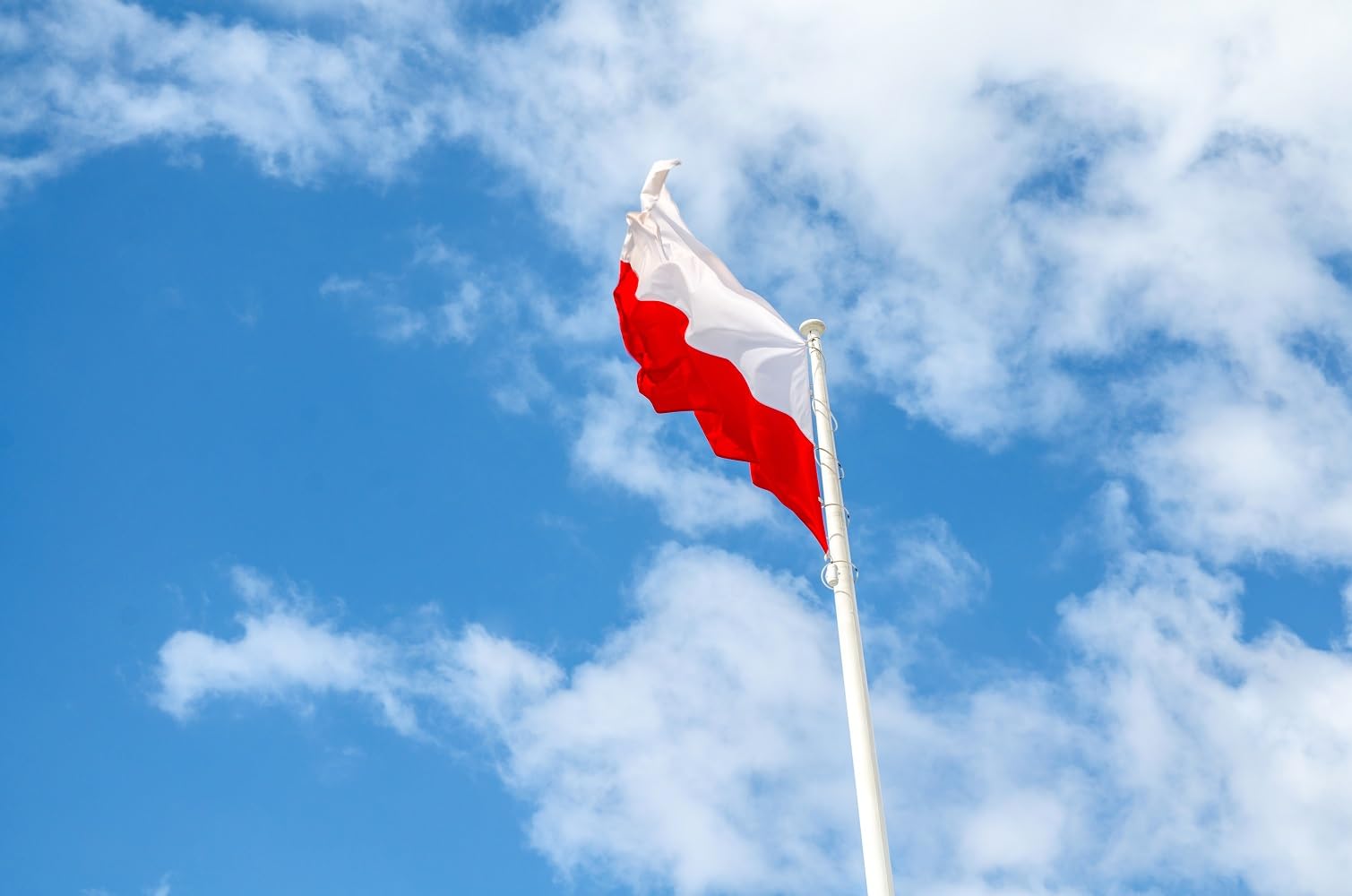 Polski Flaga 60 x 90 cm - Szyte Paski 210D Heavy Duty Poliestrowa Na Zewnątrz Nylonowa z Mosiężnymi Przepustkami