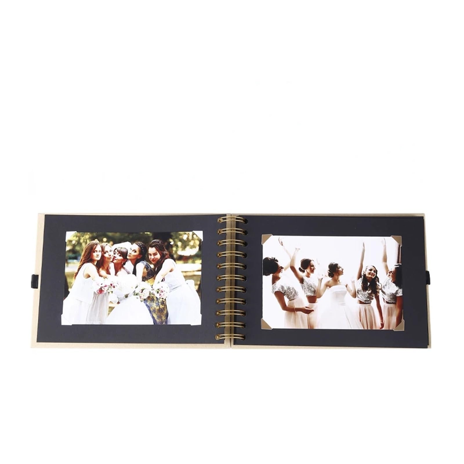 Album Photo Scrapbooking Album Photo de Scrapbooking A5 6 Pouces Accessoires de Livre d'or 60 Pages Noires Livre de Souvenirs de Scrapbooking(Blue)
