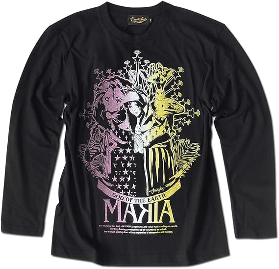 Amazon Co Jp Eversoul ロンt 長袖 Tシャツ ガールプリント 聖母 マリア バイカー 女の子柄 イラスト グラフィック バイカー 女の子柄 ストリート ファッション Amazon Co Jp Eversoul ロンt 長袖 Tシャツ ガールプリント 聖母 マリア バイカー 女の子柄 イラスト グラフィック バイカー 女の子柄 ストリート ファッション