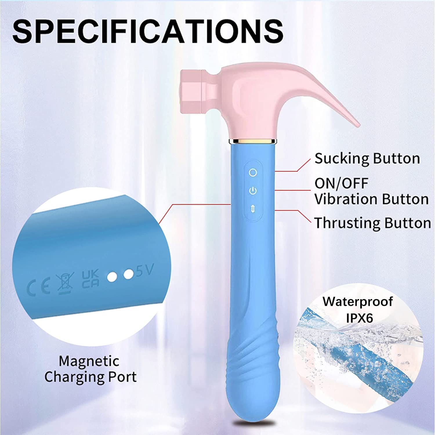 Amazon.com: Pearlsvibe Hammer Vibrator Sex Toys, G Spot Vibrator with 7  Sucking & Thrusting 10 Vibration Modes, Thrusting Vibrator for Stimulator,  Personal Massager for Women Adult Toys (Pink) : Health & Household