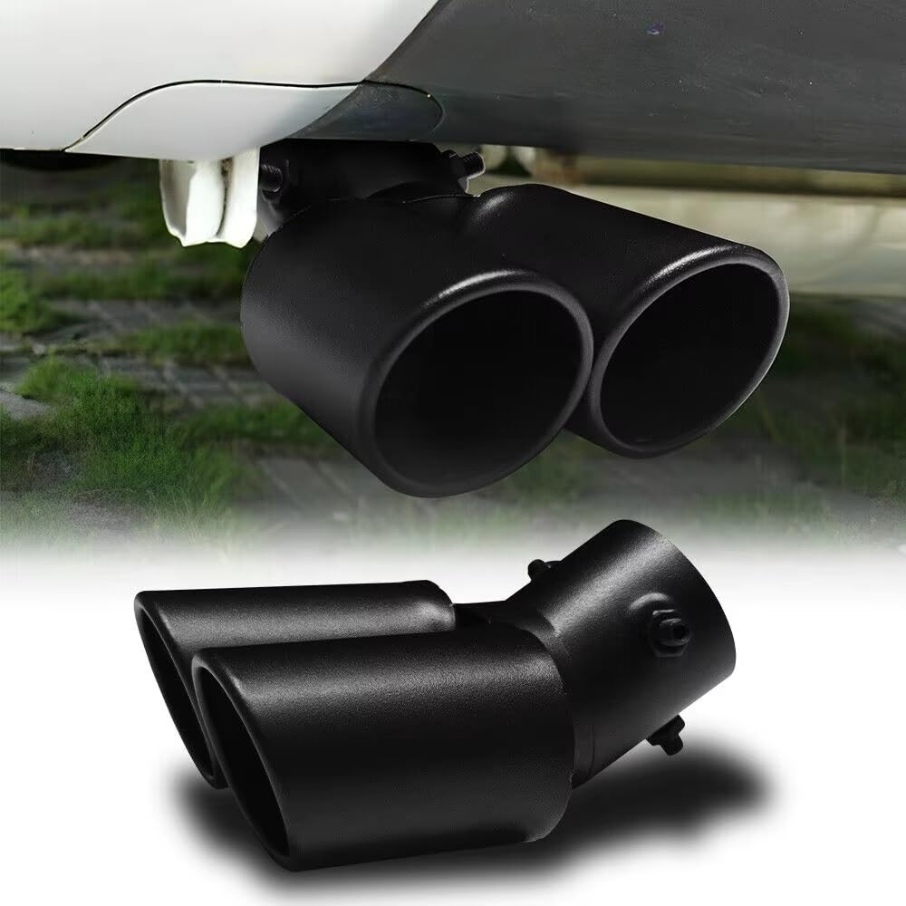 Tubo Di Scarico Doppia Uscita(Matte Black A)