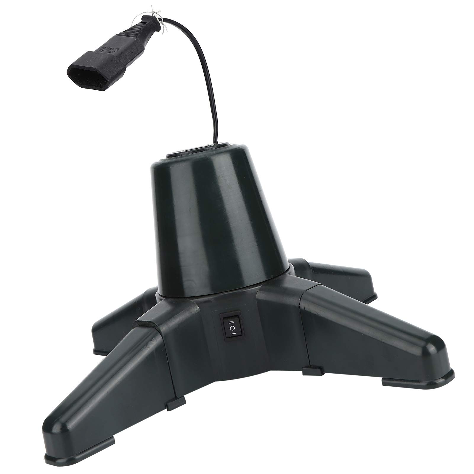 Soporte para árbol de Navidad, Base Giratoria Eléctrica de 360 ​​grados para Decoración del Hogar, con 3 Ajustes para Rotación Ajustable y Control de Luz (40CM)