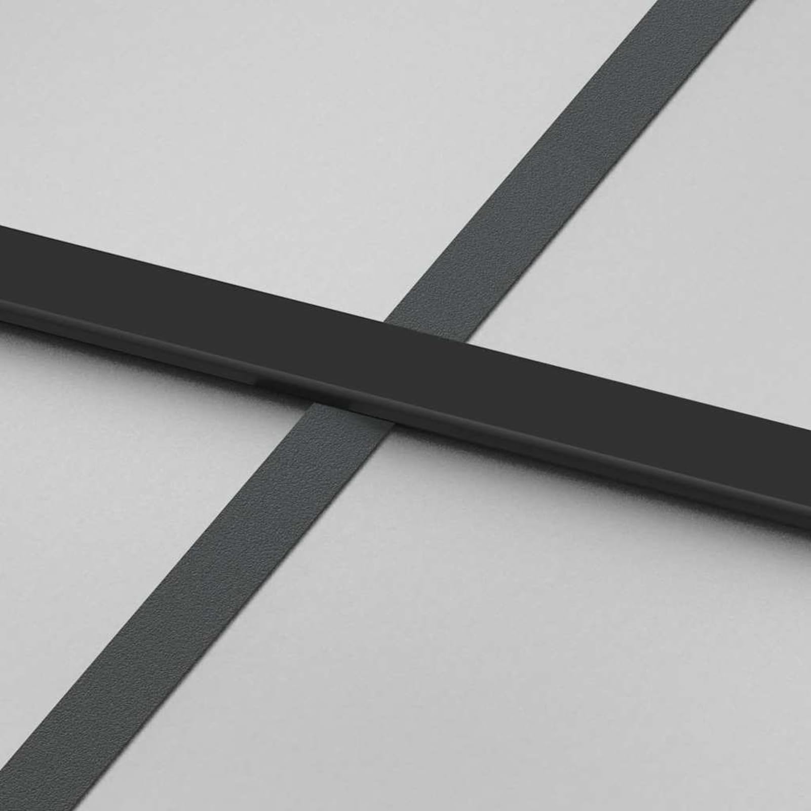 Drzwi przesuwne ze szkła hartowanego (5 mm) i malowanego proszkowo aluminium, 76 x 205 cm, czarno-matowe, w zestawie zestaw okuć – oszczędzająca miejsce przegroda do nowoczesnego wystroju