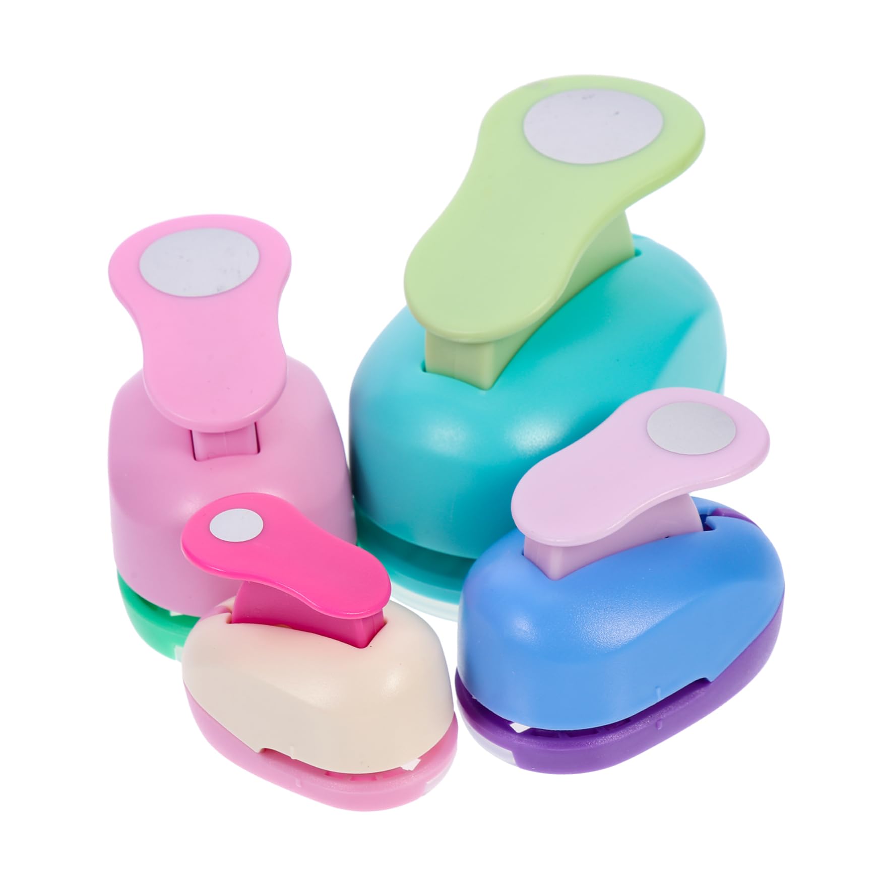 4pezzi Puncher Per Carta Strumenti Creativi Per Ragazzo Ragazza Fustelle Per Biglietti Scrapbooking e Fai Da Te Con Forme Rotonde Colori Variabili