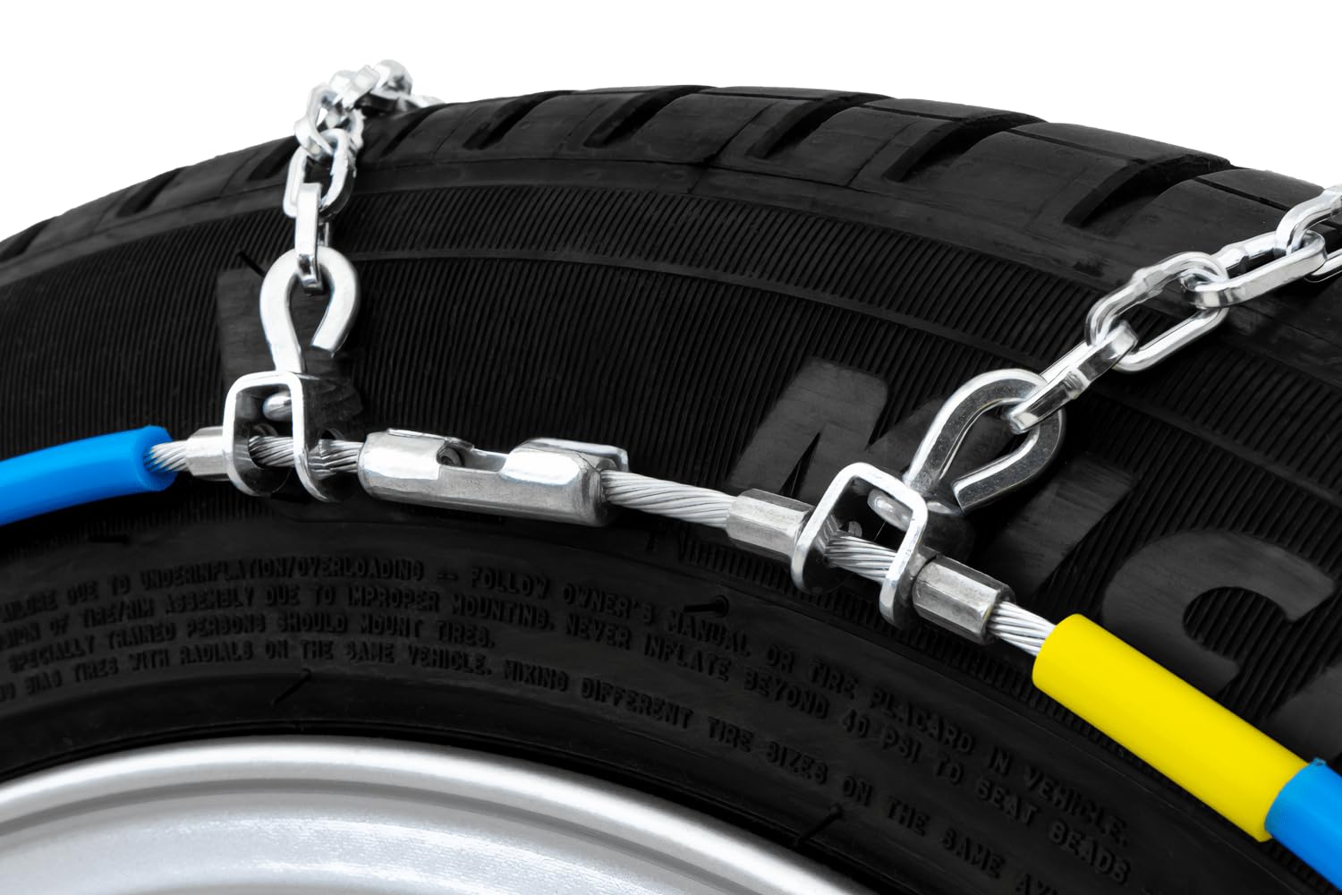 KNS 95 Catene da Neve 9 mm Autotensionanti per Pneumatici 215/70/14, Modello a Rombo per Auto con ABS ed ESP, Omologate ÖNORM V5117 ed EN 16662-1