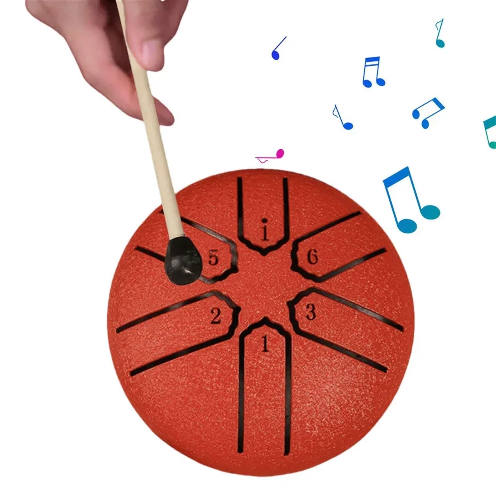 Bębny Hand Pan dla dorosłych, bęben deszczowy 3 cale, 6 nut, stalowy bęben językowy, miniaturowy bęben Hand Pan, bęben eteryczny, bęben do medytacji i jogi, instrumenty perkusyjne (jasnoniebieski)
