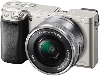 Sony Alpha a6000 Mirrorless Digital Camera with 16-50 mm Lens 24.3MP (Silver) (Renewed)