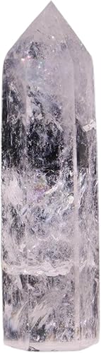 Adornos curativos ásperos de cuarzo de semilla de lemuriano transparente de 9.88 oz