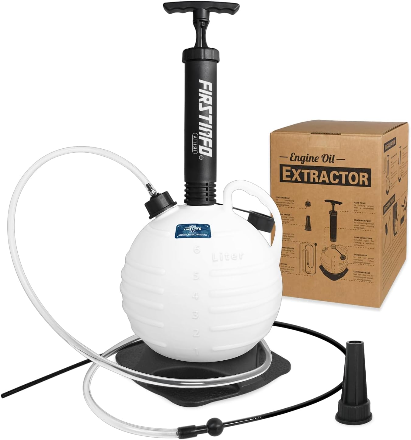 FIRSTINFO A1116H 6L Manual Oil Vacuum Extractor | 59 Inch Tube | TAIWAN