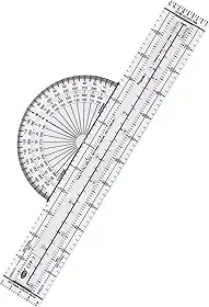 Generic Régua deslizante de aviação plotter, pilotos, engenharia eficiente, ferramenta de plotagem de azimute resistente para planejar rotas de voo