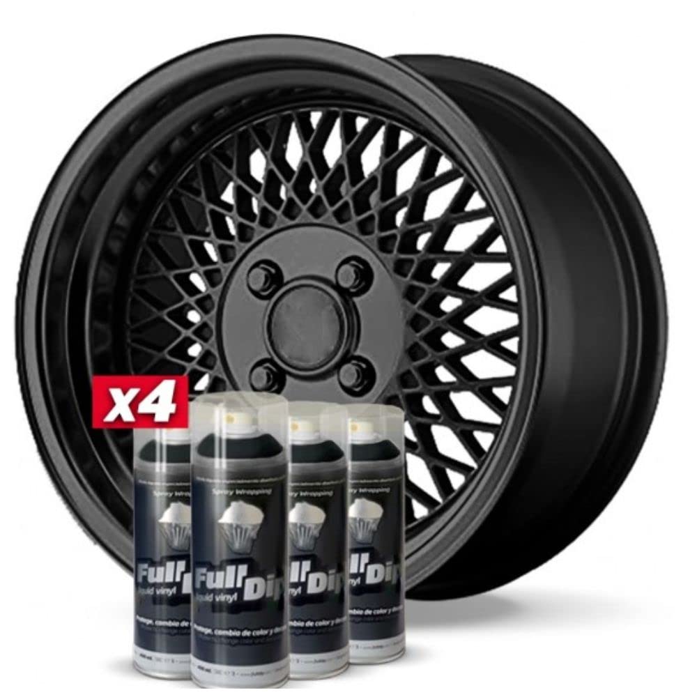 AutoFullCar Pack 4 Sprays Full Dip Czarny Metalizowany