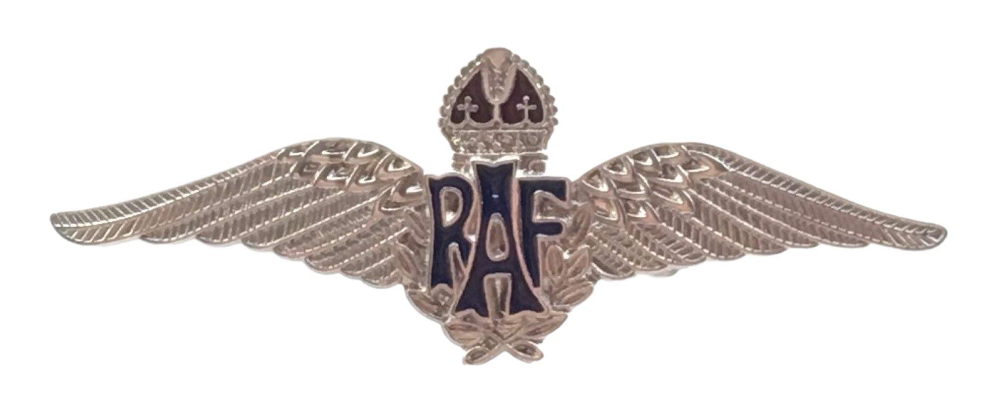 Smartbadge® MOD Approved RAF Royal Air Force Bright Nickel Sweetheart Wings Brooch Badge