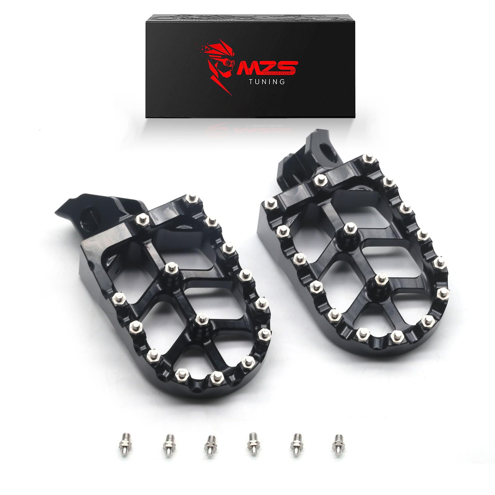 MZS Dirt Bike Foot Pegs for DR650/SE 96-23, DRZ125L 12-23, RM85 02-06