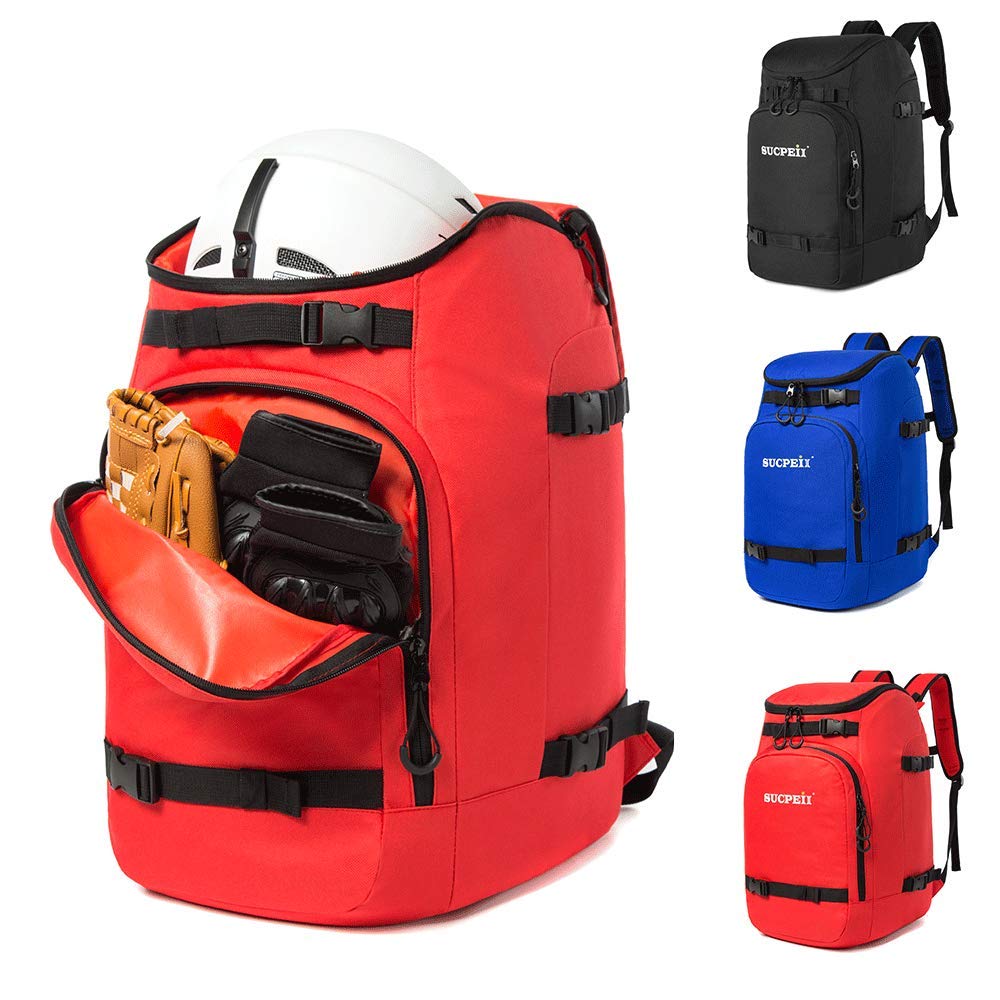 Ski Boot Bag 50L Waterproof Ski boot Travel Backpack for Ski Helmet, Goggles, Gloves, Skis, Snowboard & Accessories for Men,Women and Youth