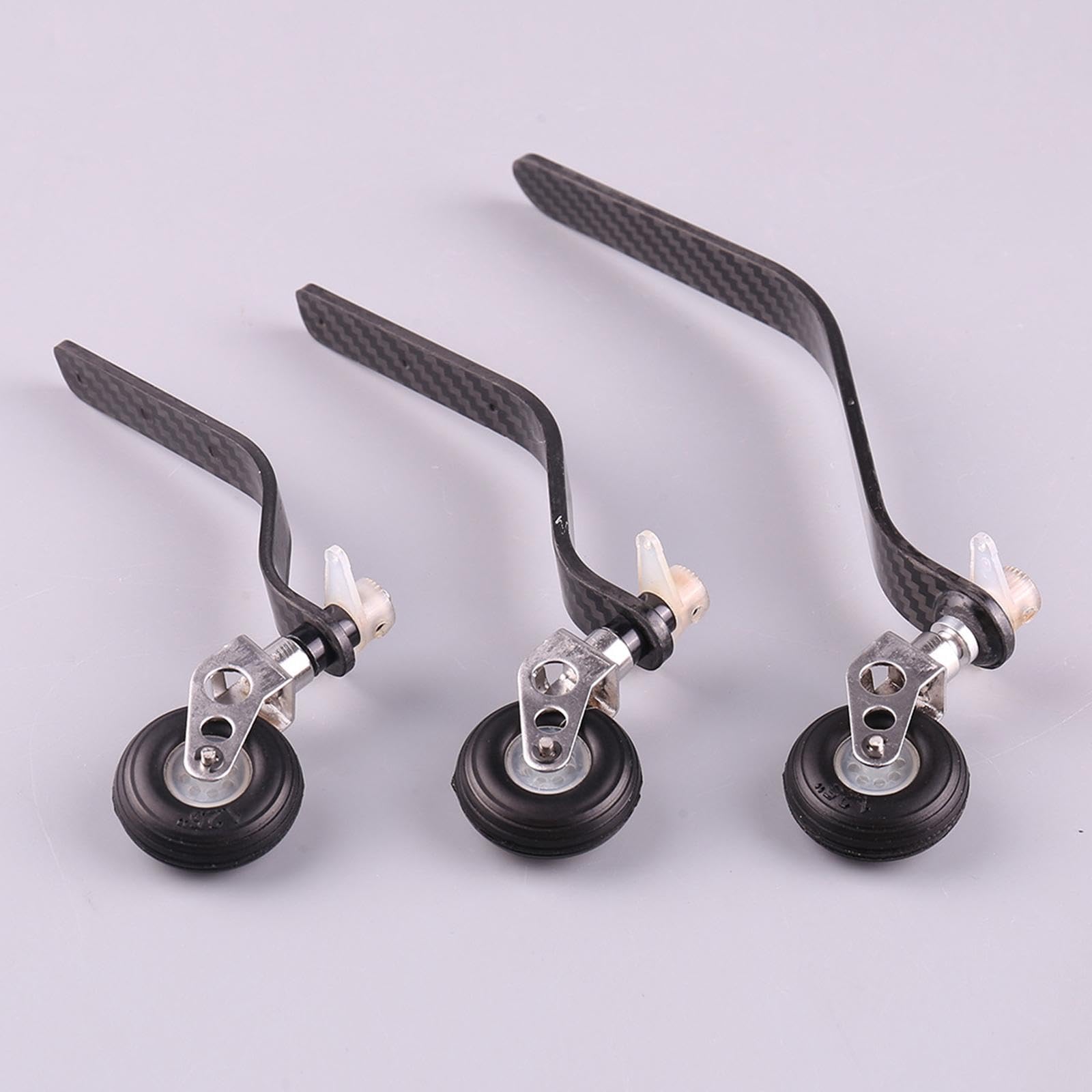 Tren de Aterrizaje con Rueda de Cola de Fibra de Carbono con Tornillos para Avión RC (Piezas de 1,25 Pulgadas), 26 CC
