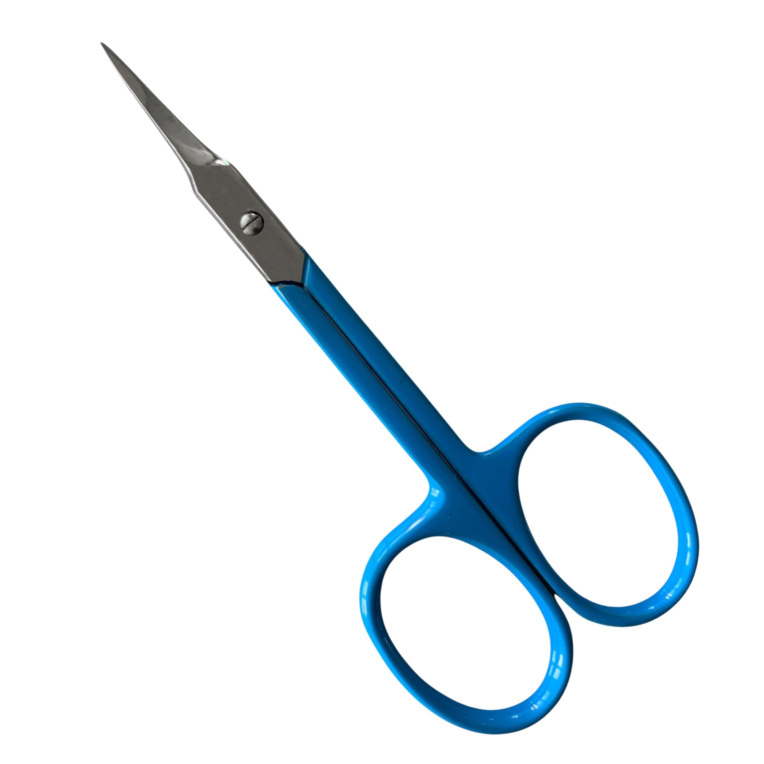 Asm Instruments Women's Multi Asm Premium Nail Scissors Curved Manicure Cuticle Scissors - Heavy Duty Cuticle Trimmer For Eyebrow, Beard & Nose Hair Trimming 3.75" - Ideal Christmas Gifts For & Men (Blue 1)
