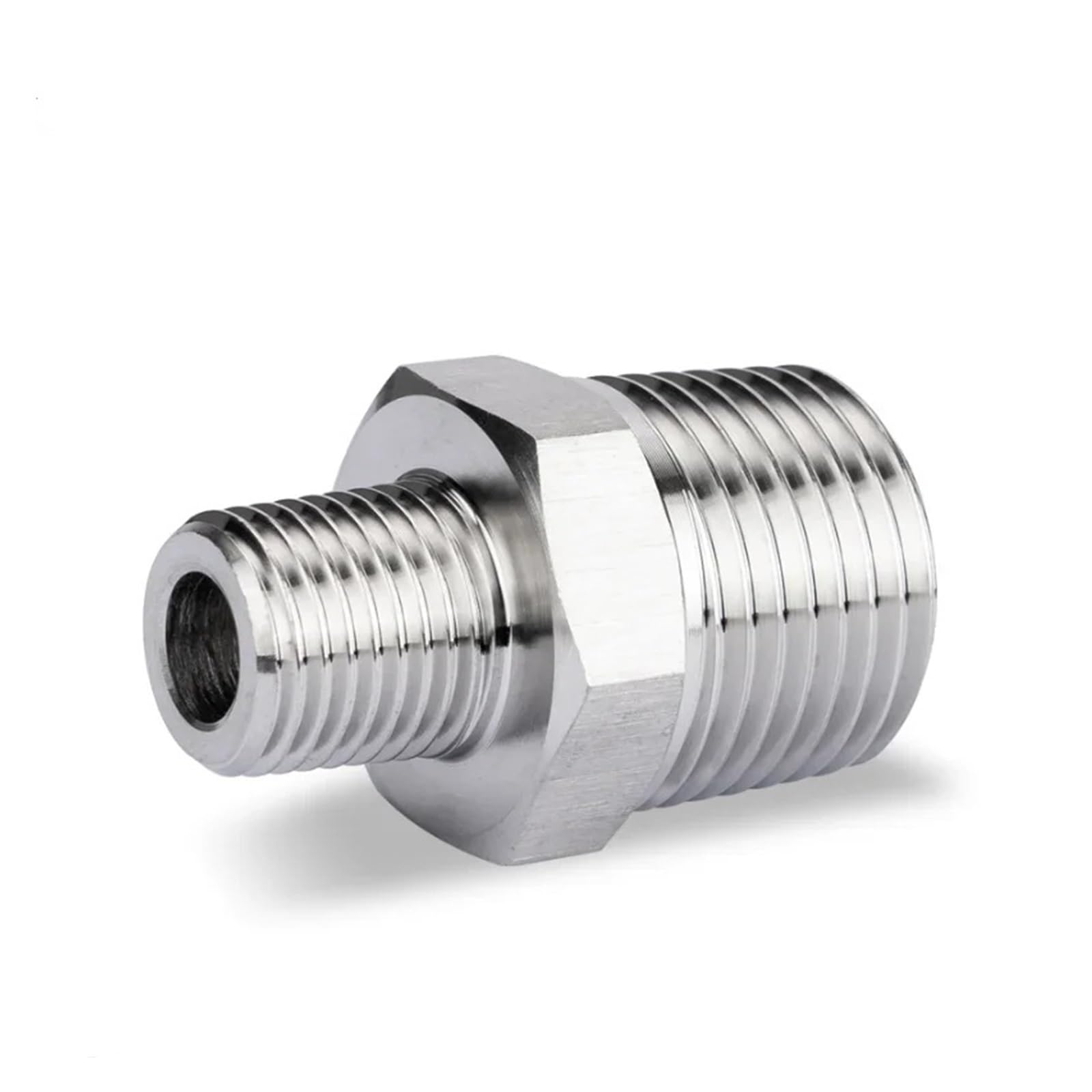 AARTERZZA M24x1.5mm-1/2 BSPT Male Thread 304 Stainless Steel High Pressure Hex Nipple Pipe Fitting Connector
