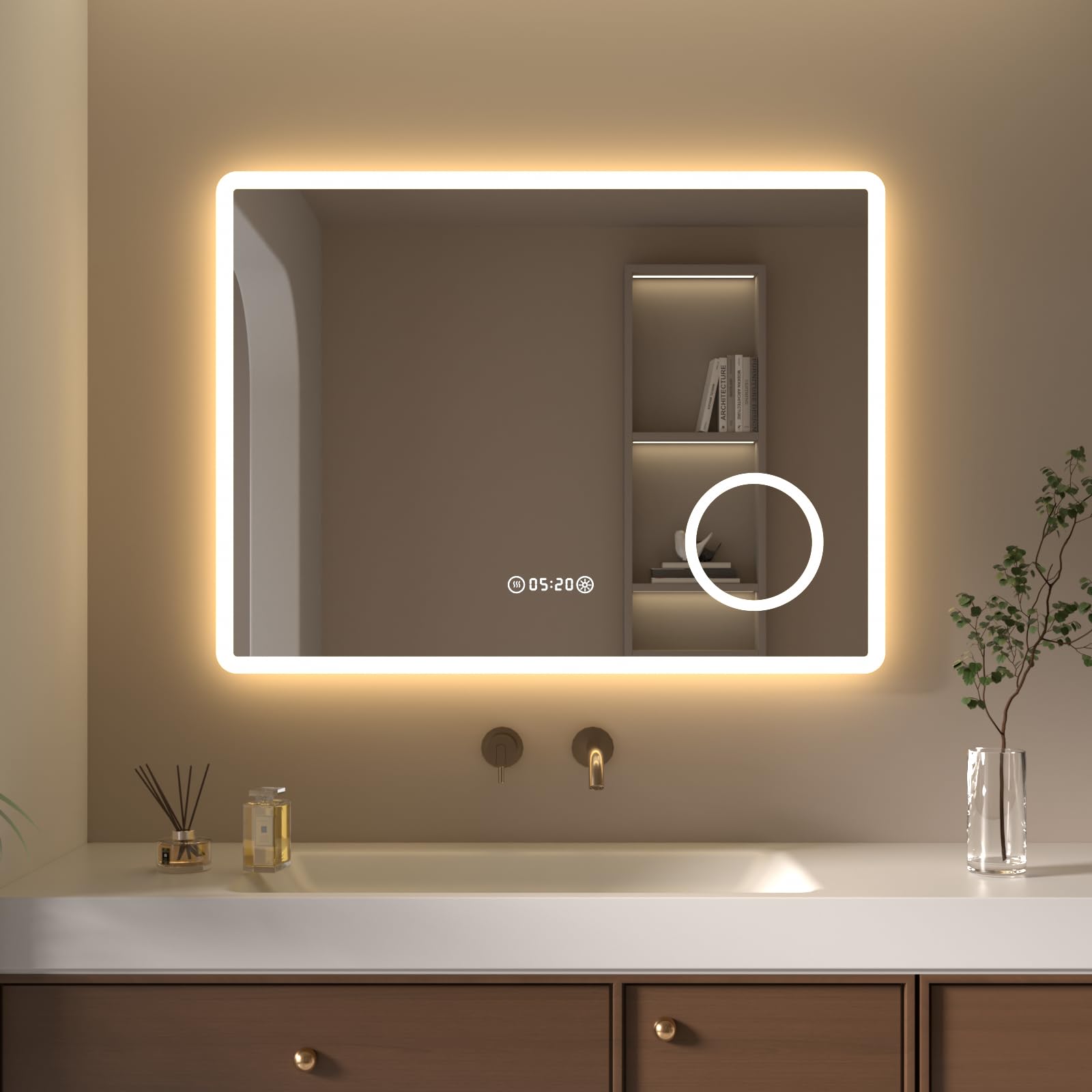 Espejo baño con luz Frontal LED antivaho