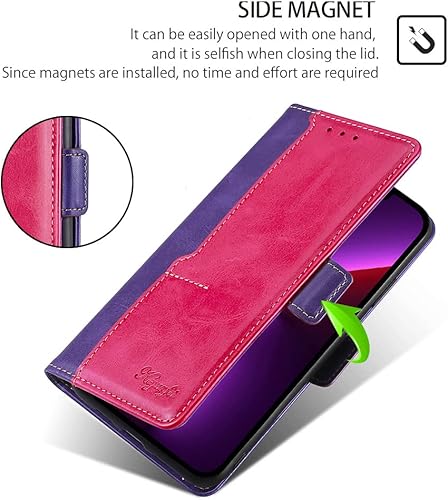Miniatura 6 de Fansipro Wallet Folio Case for XIAOMI REDMI K40 PRO, Premium PU Leather Slim Fit Cover for REDMI K40 PRO, 2 Card Slots, Friendly Fit, Rose Red &