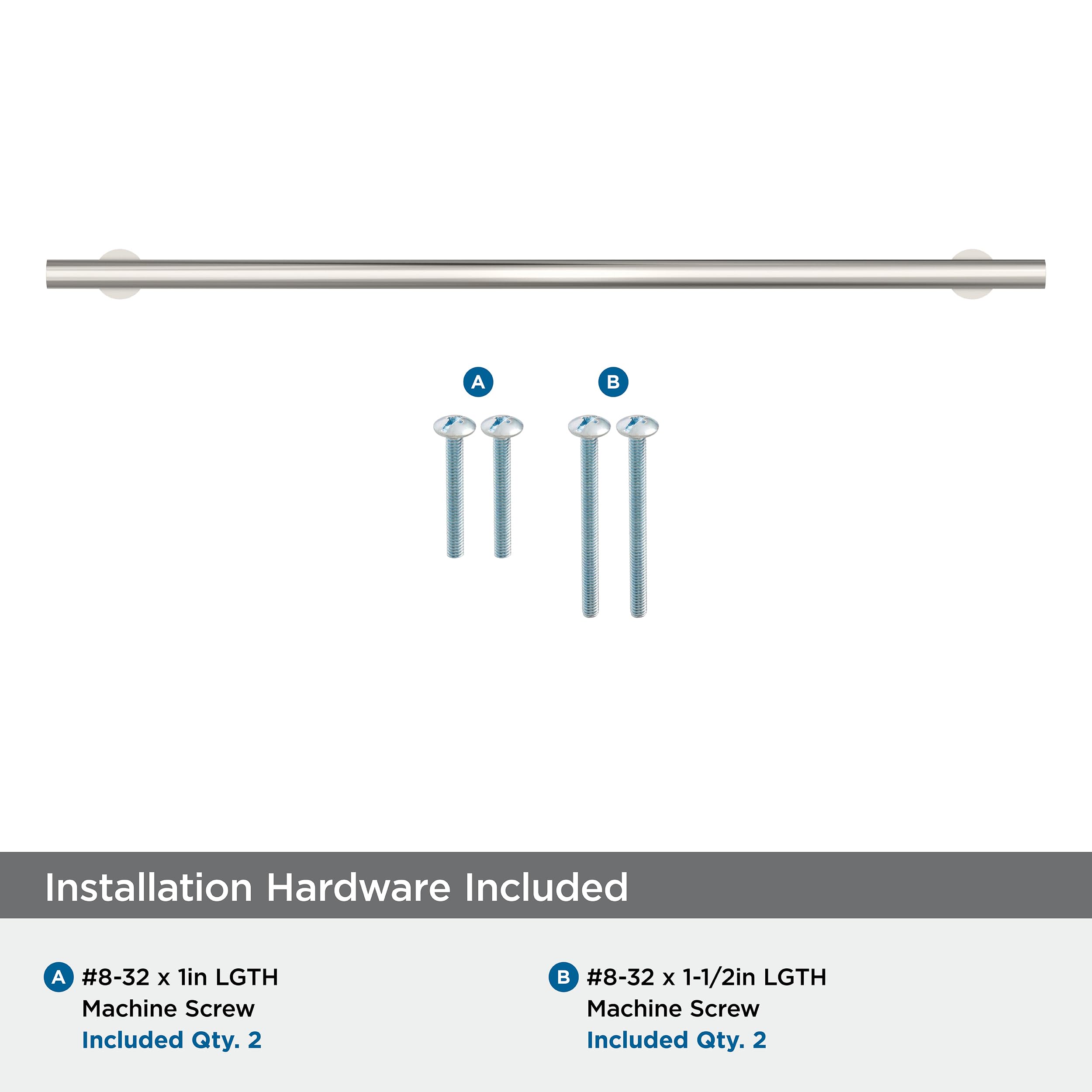 Amerock BP37391PN | Radio de 12-5/8 pulgadas (320 mm) de centro a centro de níquel pulido | Herrajes para armarios de cocina | Herrajes para muebles | Asa de cajón