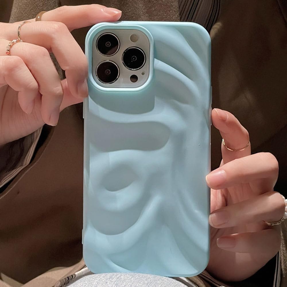 Coque silicone souple iPhone 12 Pro bleue mate antichoc - 6