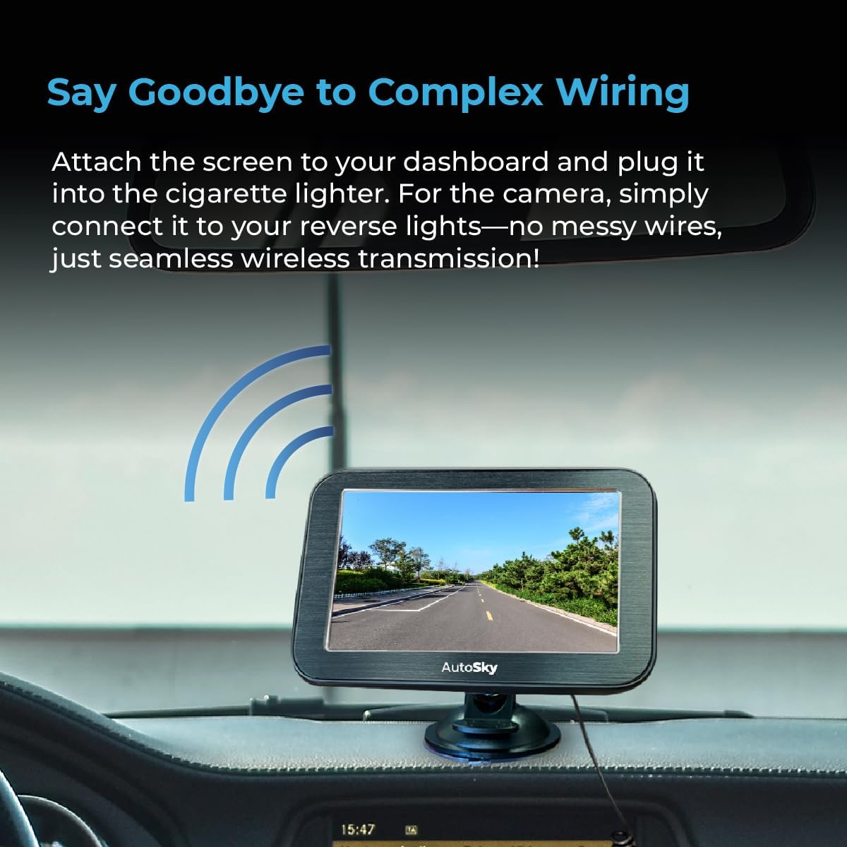 Wireless Back UP Camera for CAR -Easy Set UP - HD 5" INCHES Monitor, Waterproof & Night Vision Wireless Backup Camera for Trucks, Car, SUV, RV