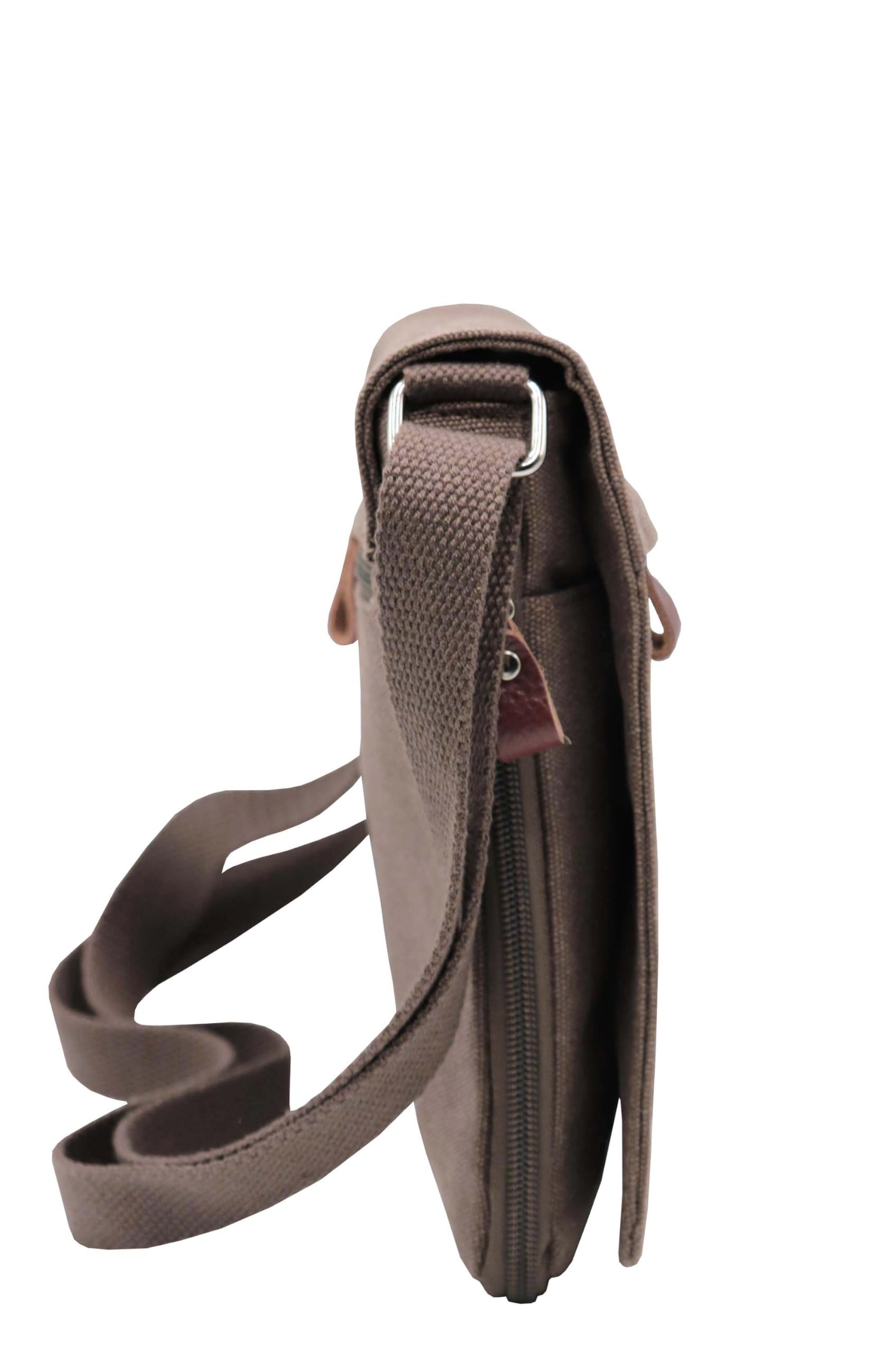 Petit sac bandoulière unisexe KATANA en toile garni cuir réf 6506 (6 coul.disp.)