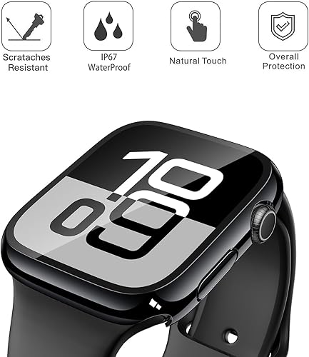 Miniatura 107 de Misxi [Paquete de 2] - Funda impermeable con botón para Apple Watch Series 6, SE, Series 5, Series 4 de 40 mm, funda protectora anticaídas de 1