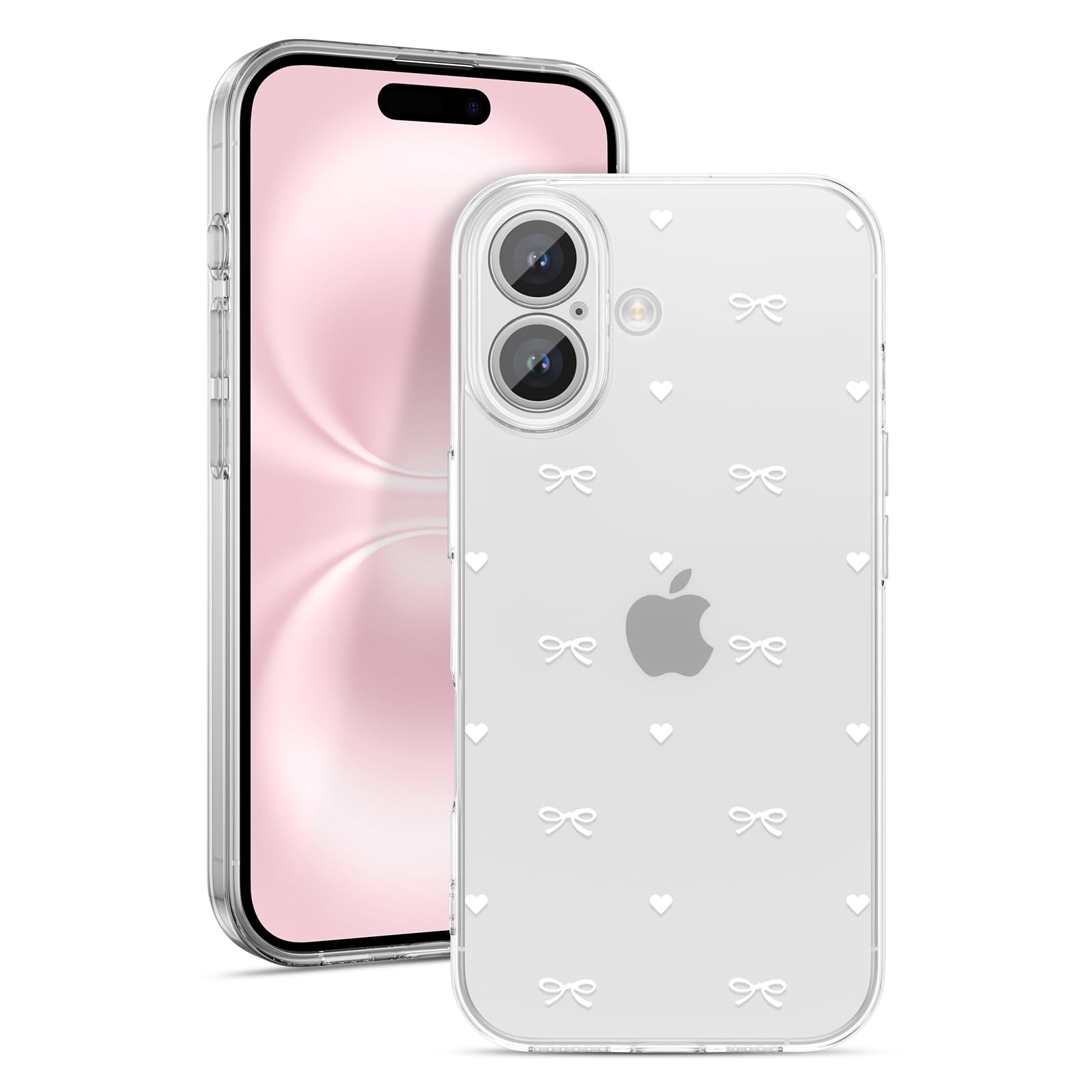 ZTOFERA Klare Hülle mit Schleife für iPhone 16 Series