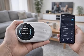 Coverzone 4G LTE Taşınabilir Mobil WiFi Modem SIM Kartlı Hotspot Router WiFi 6 Dual Band 2.4GHz 5GHz 3000mAh Batarya Type-C Şarj Destekli 10 Cihaz Bağlantı Seyahat Araç Ev Kullanımı | M10 Pro