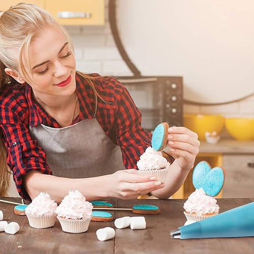Miniatura 5 de Juego de bolsas y puntas reutilizables para tuberías, bolsas de glaseado de silicona fuertes con puntas, kit de decoración de pasteles de 33 piezas