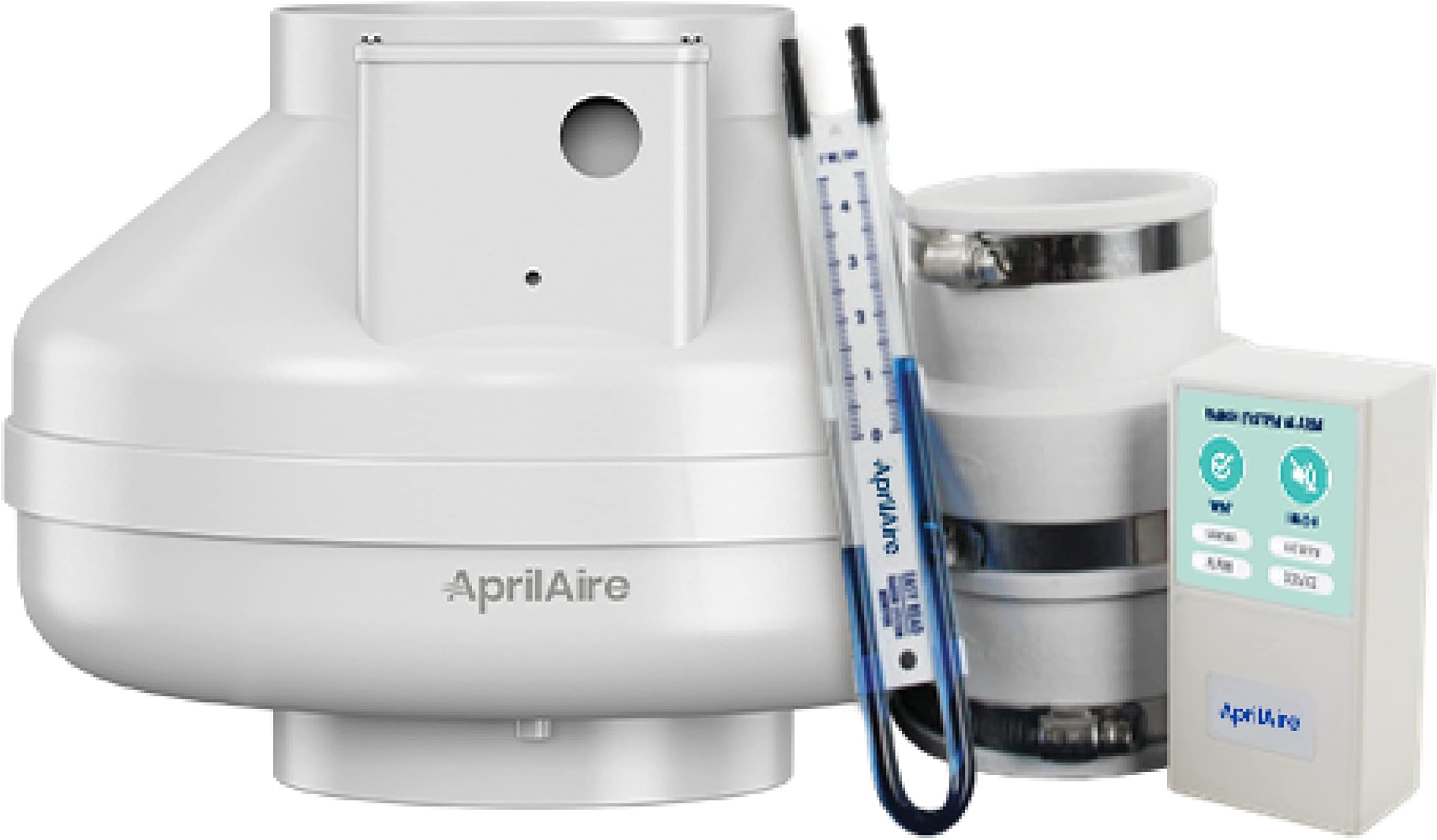 Aprilaire ARN25K Radon Mitigation Kit, 1500 and 2500 Sq. Ft., Basement, Crawlspace, Slab Application, Quiet Performance, Indoor/Outdoor, Commercial/Residential, Manometer, System Alarm