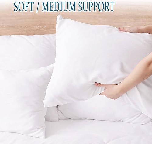 Miniatura 4 de SILUI Juego de 2 almohadas tamaño King, extra planas, suaves, hipoalergénicas, de felpa, alternativas, para dormir de espalda, estómago o de lado,