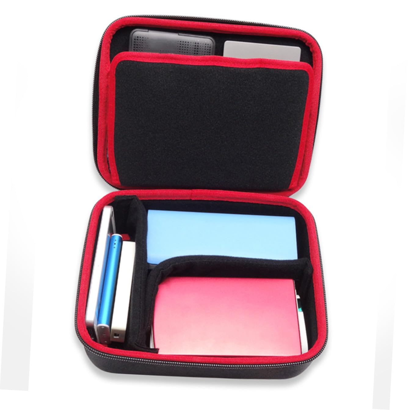 Bolsa Negro Portátil para Cables de Datos de Gran Capacidad en Oxford