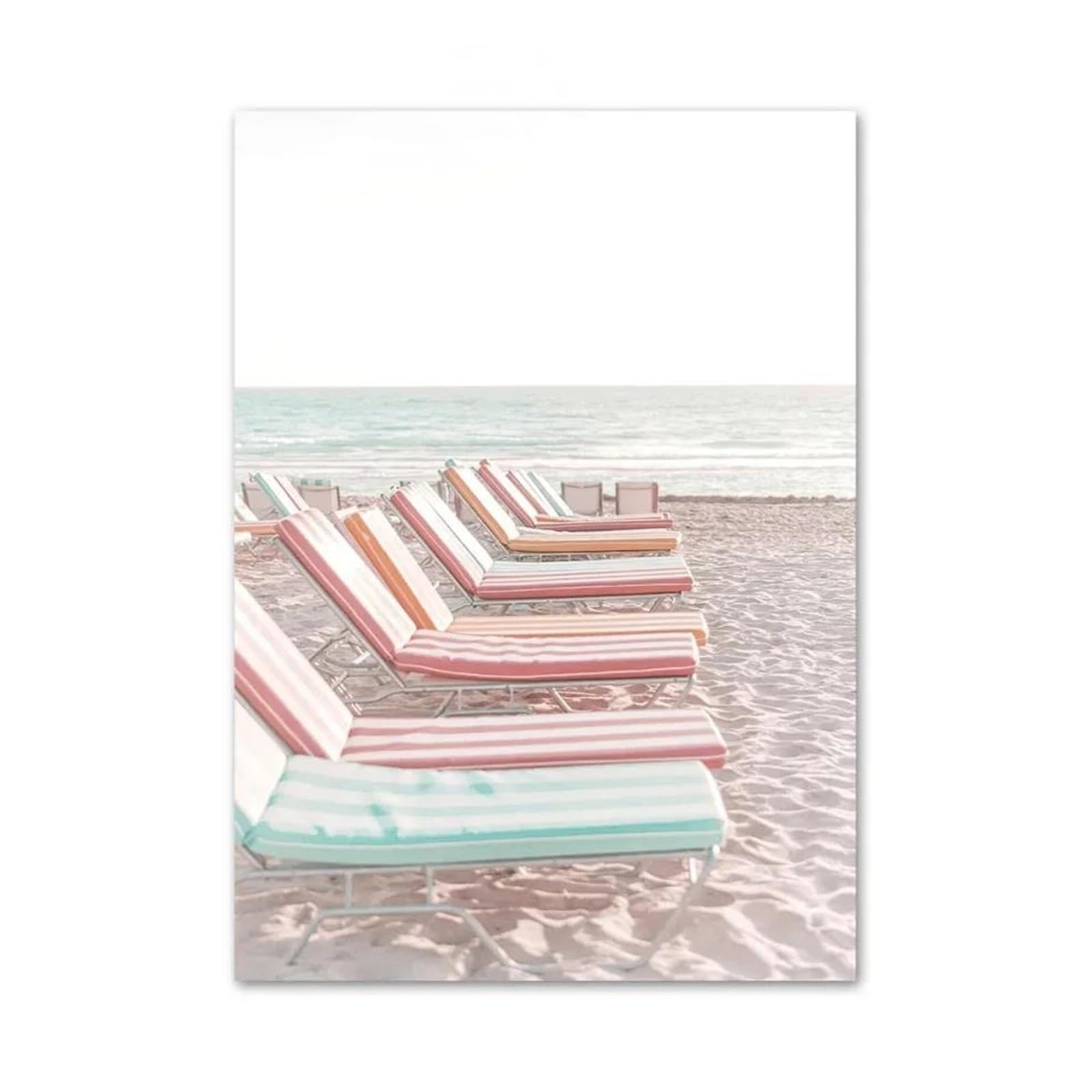 BYAMBD Aesthetic Pictures Fashion Landscape Summer Coastal Ocean Surf Wall Art Aesthetics Print Canvas Painting Posters For Living Room Modern Home Decor(B,40x50cm)
